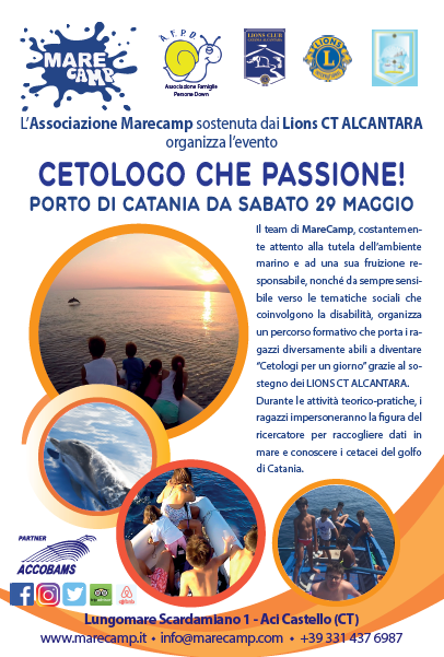 locandina marecamp cetologo che passione